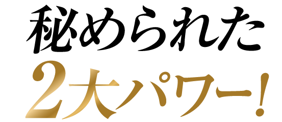 秘められた2大パワー!